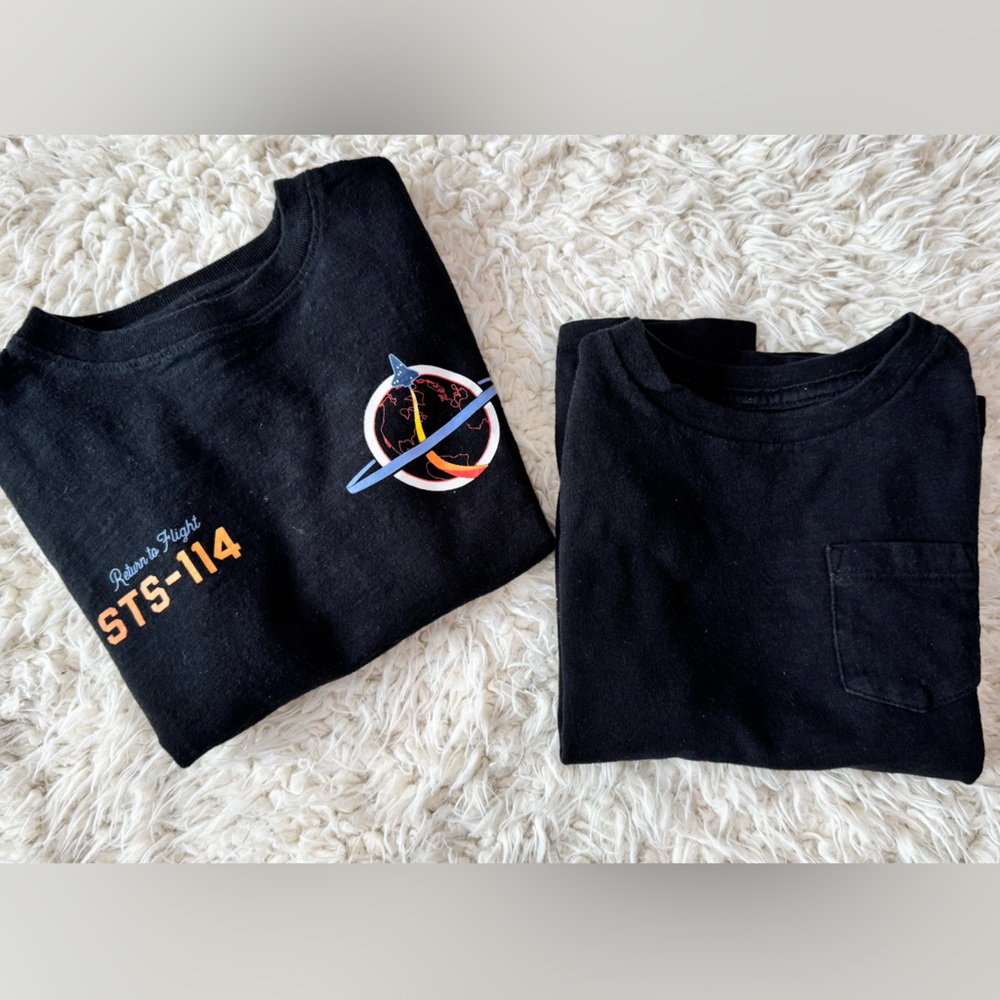 GAP Kids NASA Graphic Tee & Black Long Sleeve Tee Bundle